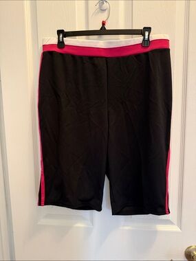 Pink Punch Women’s Black Athletic Capris with Pink Trim